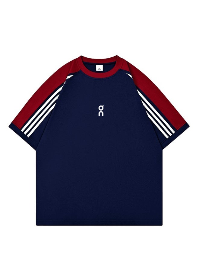 اون راننج On Running American campus contrast heavy cotton loose cover meat couple casual shirt two colors. - Image 2