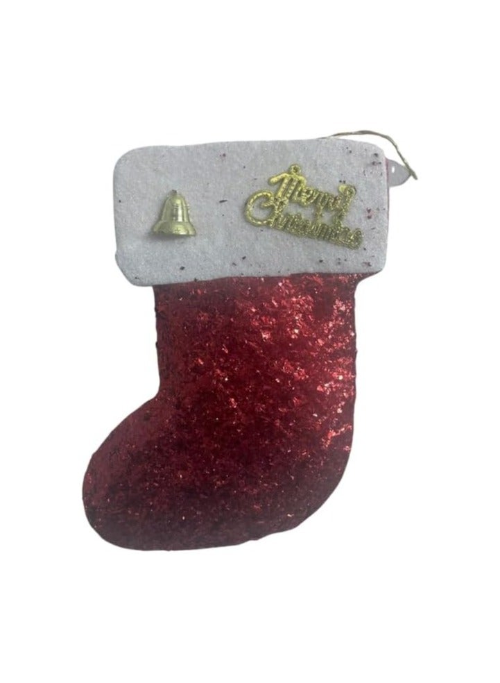 Christmas Decor Foam Small Boots Shape - Red - 25 cm