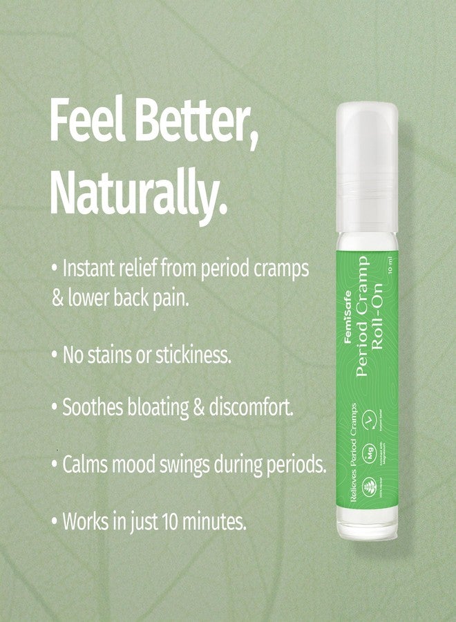 FemiSafe Period Cramp Relief Roll-On |100% Natural Oils for Instant Relief from Cramps & Back Pain | Quick Absorbing, Non-Sticky Formula |10ml Pack of 2 - Image 3