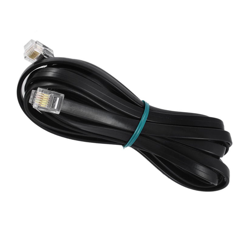 uxcell 6P6C RJ11 Telephone Cable, 9.8Ft Length Phone Extension Cord Line Wire with Standard RJ11 Plug for ADSL, Phone Line Modular Plug for RJ11 Phone Socket Landline, Fax Modem, Black - Image 3