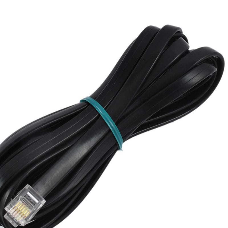uxcell 6P6C RJ11 Telephone Cable, 9.8Ft Length Phone Extension Cord Line Wire with Standard RJ11 Plug for ADSL, Phone Line Modular Plug for RJ11 Phone Socket Landline, Fax Modem, Black - Image 4