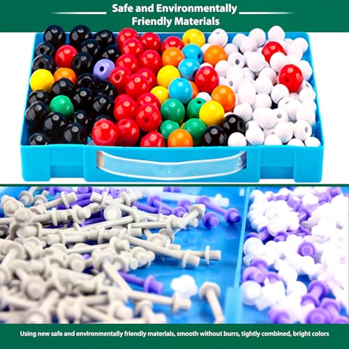 EXBEPE Organic Chemistry Molecular Model Kit 206pc Middle,High School Supplies, Educational Science Set Gift for Student to Learn Structure and Reactions - Image 5