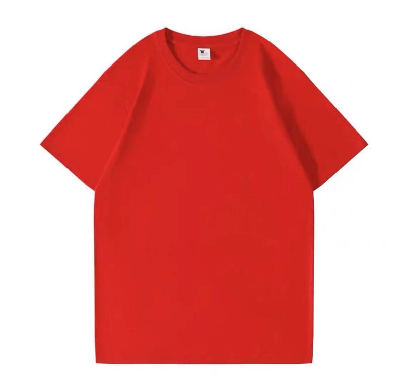 2024 Men'S And Women'S Solid Color Loose T-Shirt Easiest For Match Casual Youth Student Round Neck Short Sleeve T-Shirt - Image 1