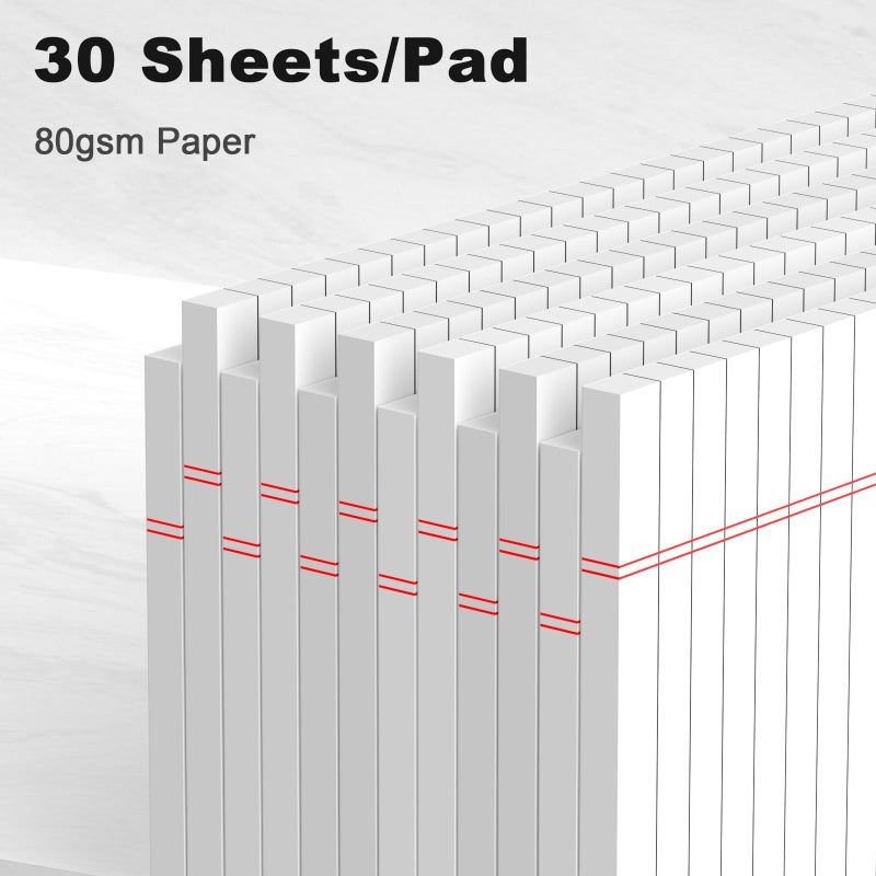AILZFEI 12pcs Small Note Pad 5x8 College Ruled White Legal Pads Paper Notepads 12 Pack Study Back Writing Pads 5 x 8 Legal Pads Perforated Narrow Ruled Pads of Paper White - Image 3