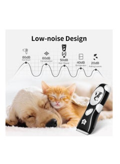 Furtey Pets Clippers USB Rechargeable Cordless Cat Grooming Kit Dog Shaver Clippers for Pets  - Image 2
