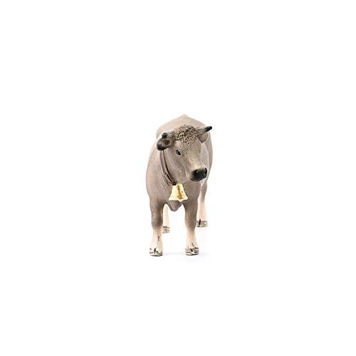 Schleich Farm World Braunvieh Cow Animal Figurine - Highly Detailed and Durable Farm Animal Toy, Fun and Educational Play for Boys and Girls, Gift for Kids Ages 3+ - Image 2