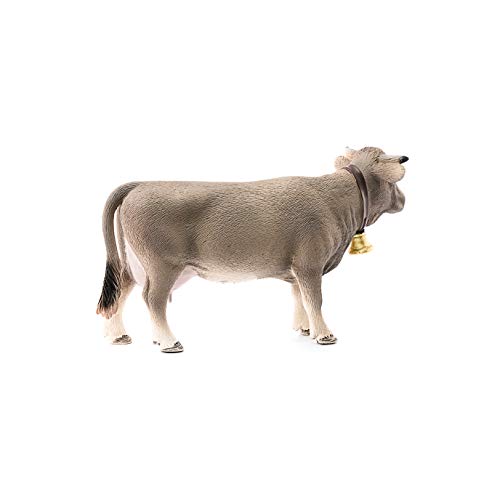 Schleich Farm World Braunvieh Cow Animal Figurine - Highly Detailed and Durable Farm Animal Toy, Fun and Educational Play for Boys and Girls, Gift for Kids Ages 3+ - Image 3