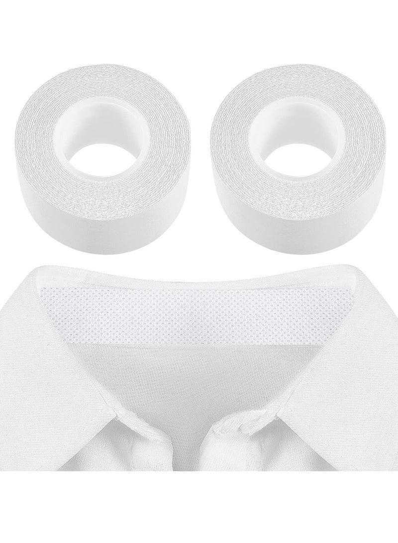Generic Altheqa 2 Rolls Sweat Pads Collar Protectors for Mens Shirts, Disposable White Shirt Neck Collar Protector Tape, Collar Guard Hat Sweat Protector Self Adhesive Invisible Liner Patches - Image 1