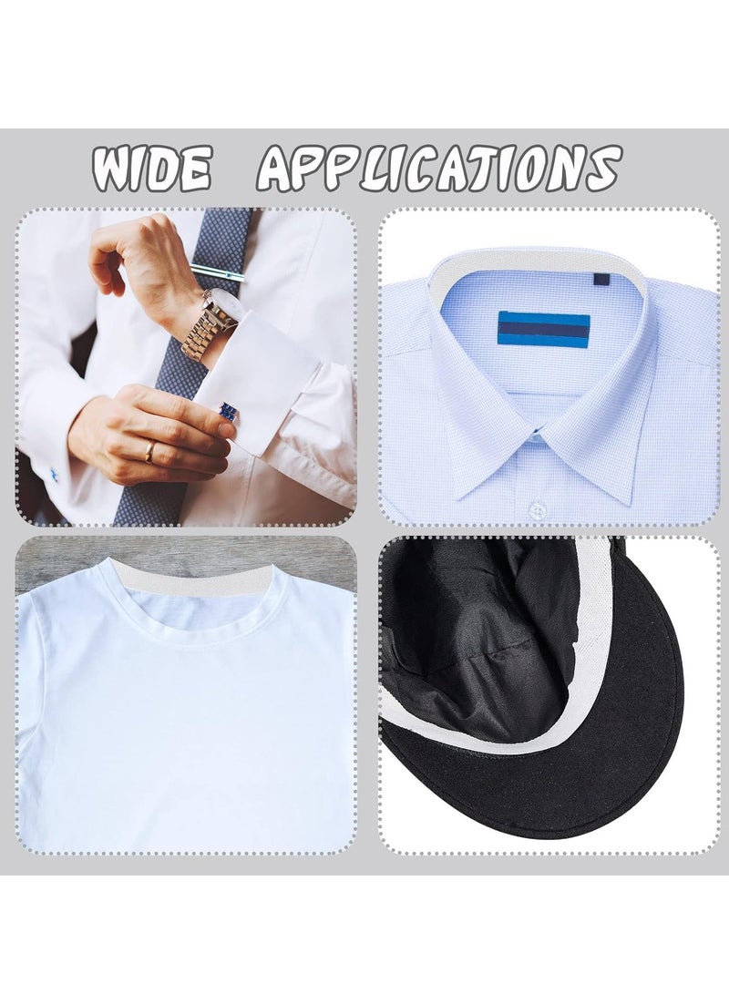 Generic Altheqa 2 Rolls Sweat Pads Collar Protectors for Mens Shirts, Disposable White Shirt Neck Collar Protector Tape, Collar Guard Hat Sweat Protector Self Adhesive Invisible Liner Patches - Image 5