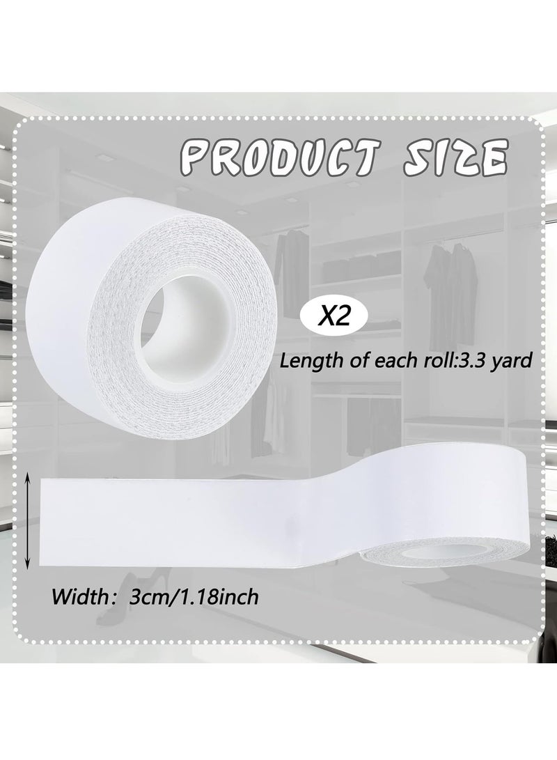 Generic Altheqa 2 Rolls Sweat Pads Collar Protectors for Mens Shirts, Disposable White Shirt Neck Collar Protector Tape, Collar Guard Hat Sweat Protector Self Adhesive Invisible Liner Patches - Image 2