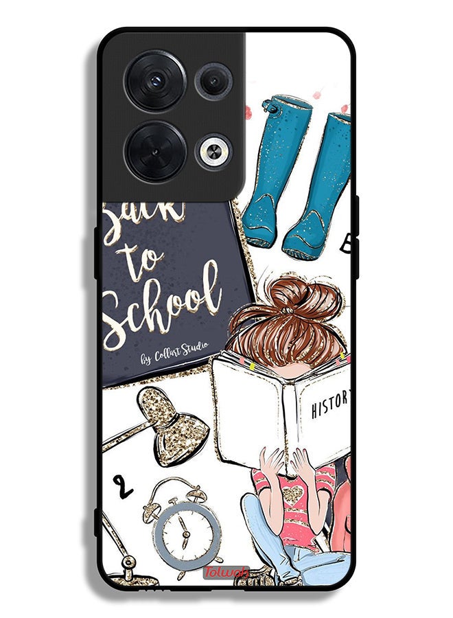 Tolwak Oppo Reno8 5G Protective Case Cover Back To School Girl Reading History - Image 2