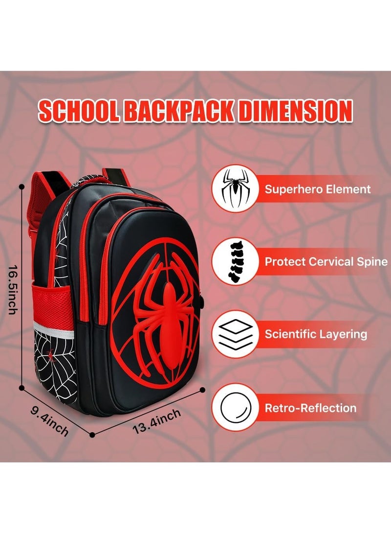 RATSAW Kids School Backpack,16.5" Super Hero Cartoon Schoolbag Lightweight Waterproof Book Bag for Kids Boys Large Capacity Back to School Children Supplies  - Image 2