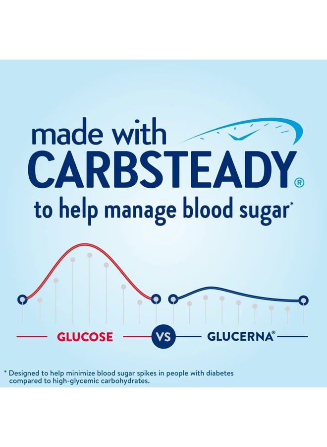 Glucerna شيك رعاية السكري الأصلي، نكهة الفراولة الكريمية، بديل الوجبة لمرضى السكري لدعم إدارة مستوى السكر في الدم، 10 جرام بروتين، 180 سعرة حرارية، جاهز للشرب، زجاجة سعة 8 أونصات، 24 عبوة - Image 3