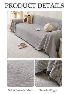DUNISO Couch Cover,Weave Sofa Cover for 3 Cushion Couch,Sectional Couch Covers Sofa Chair Slipcover for Home or Workplace Weave Sofa Towel Cover Tablecloth Carpet Throw Blanket For Bed 130*180cm  - Image 5