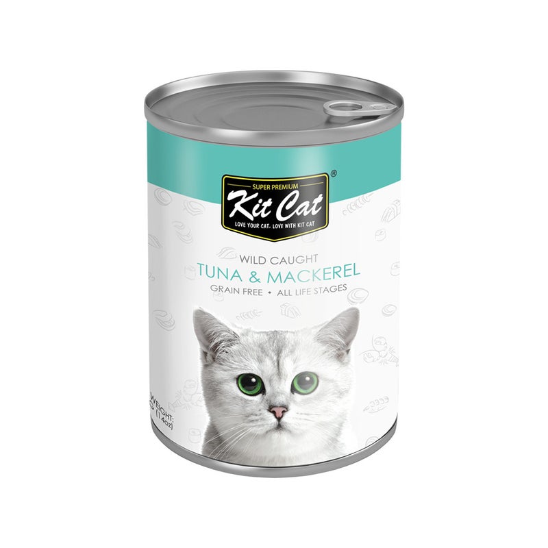 كيت كات Kit Cat Wild Caught Tuna and Mackerel Canned Cat Food - 400 g