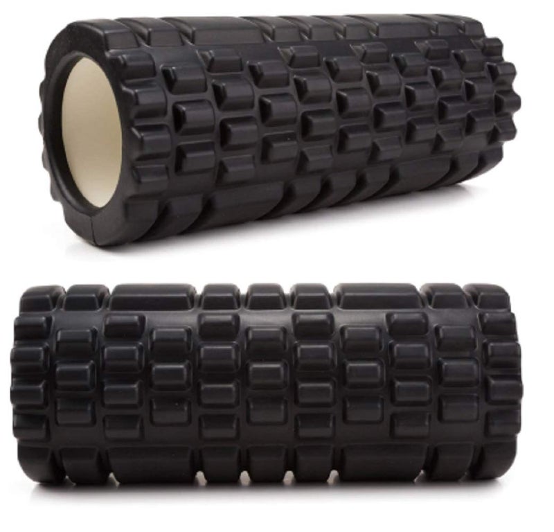 JERN Foam Blocks Massage Roller Stick Hollow Yoga Block Muscle Relaxation Fitness Roller (Black) - Image 1