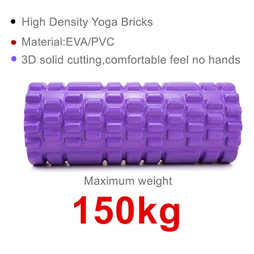 JERN Foam Blocks Massage Roller Stick Hollow Yoga Block Muscle Relaxation Fitness Roller (Black) - Image 3