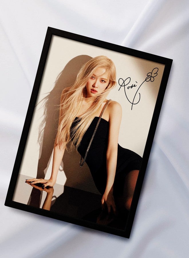 SINCE 7 STORE Blackpink Rose Framed Poster (8x12 inches) for Blackpink Fans/Room Decor/Gifting/BLINKS/Aesthetic Wall Art - Image 1