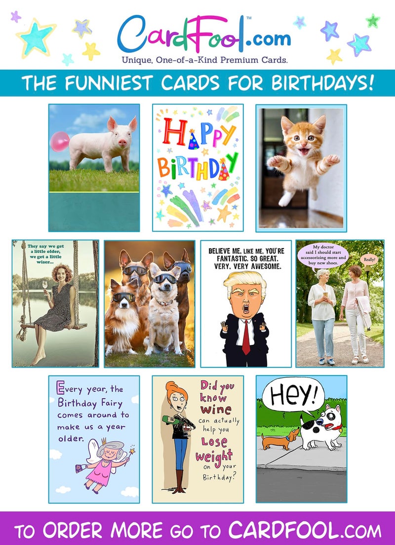 CardFool Funny Dog Birthday Card for Women, Men, Family & Friends â€“ Humorous Pet Greeting Card for those with too many candles on their cake! - Image 5