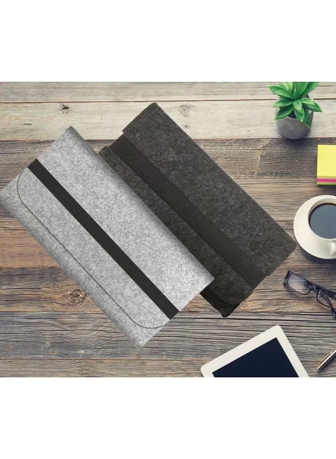 HY Keyboard Cover, Keyboard Cover for Logitech K380 Bluetooth Multi-Device Wireless Keyboard Felt Travel Bag Protective Sleeve Pouch (Dark gray)  - Image 3