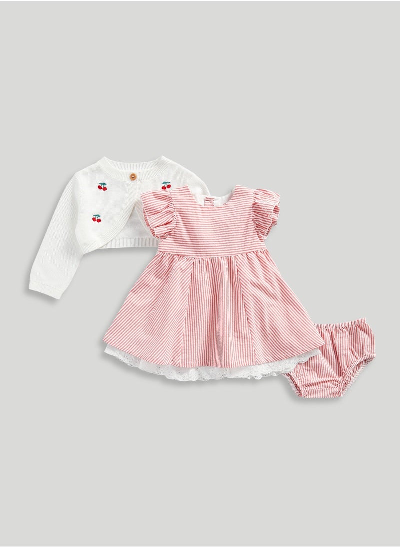 mothercare Dress, Knickers and Cardigan Set  - Image 1