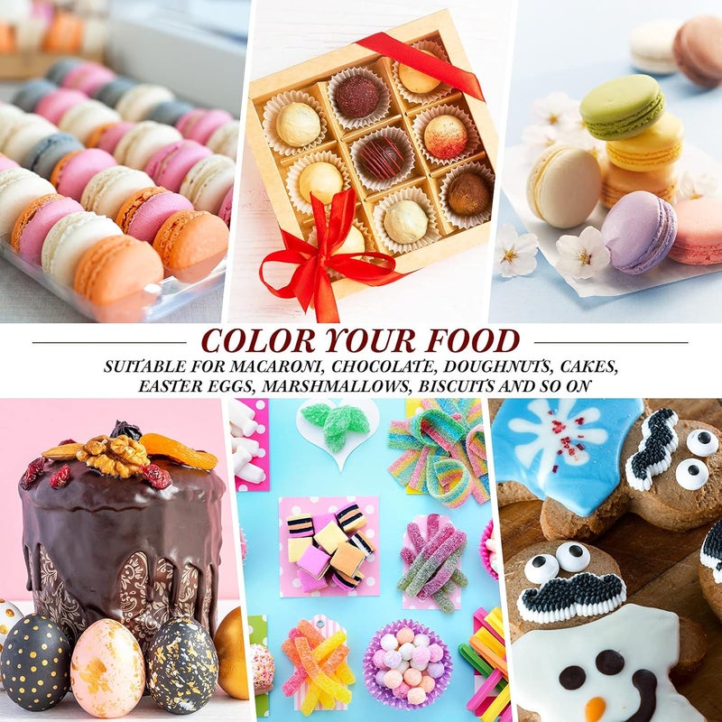 comfrt 6 Pieces Fine Tip Edible Markers for Cookie Decorating Double Sided Edible Pens Cake Paint Color Marker Double Sided Writer Thick Fine Tip for Painting (Black) - Image 5