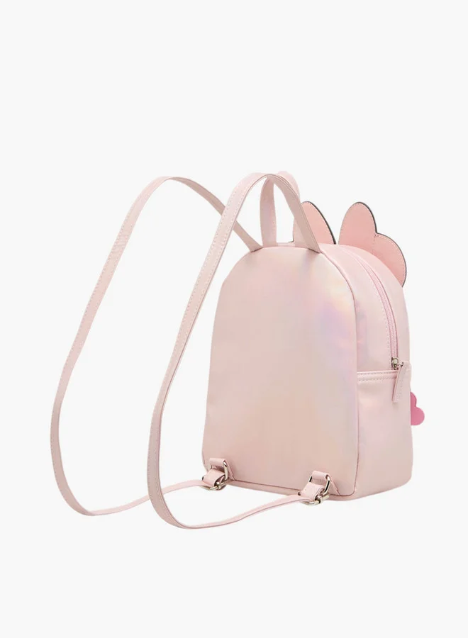 Disney Minnie Mouse Applique Backpack with Adjustable Straps and Zip Closure