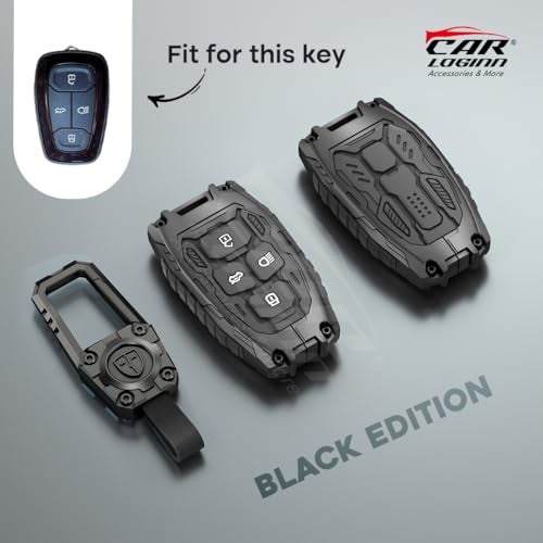 Carloginn Metal Soft Silicon Keycover for Punch, Harrier, Altroz, Nexon, New Safari, Bolt, Tiago, Tigor - 4 Button Smart Key (Transformer) - Image 5