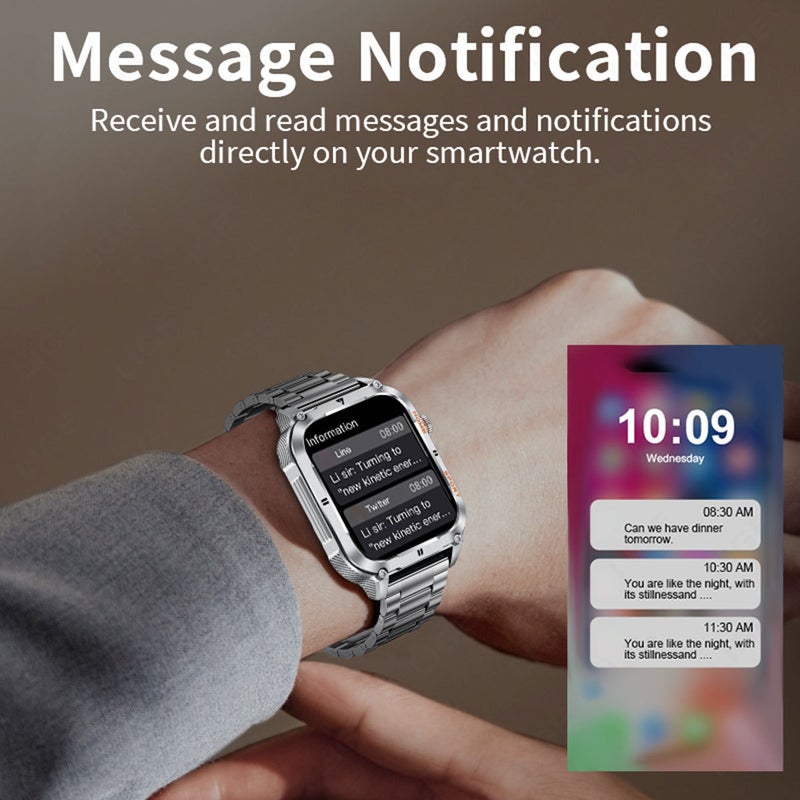 Lige/Lige Dedicated Men'S Smart Call Watch Multi-Function Alarm Clock Weather Heart Rate Music - Image 5