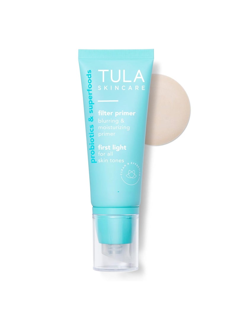TULA TULA Skin Care Face Filter Blurring and Moisturizing Primer  First Light Evens the Appearance of Skin Tone  Redness Hydrates  Improves Makeup Wear 