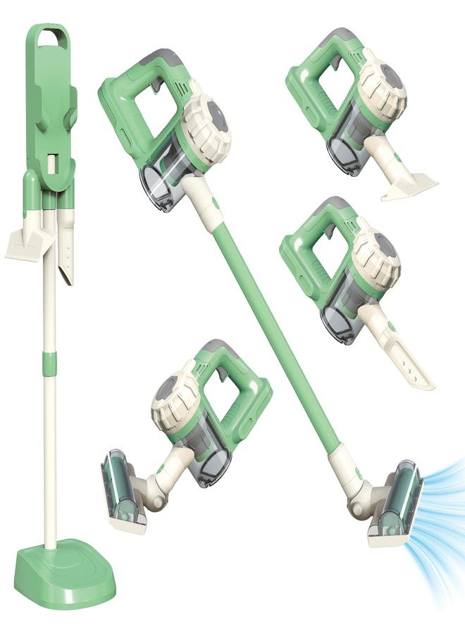 BAYMI 3-in-1 Kids Vacuum that Really Works – Working Toddler Vacuum Cleaner with Real Suction, Montessori Pretend Play Cleaning Toy Gift Set for Boys and Girls Ages 3+ (Green) - Image 1