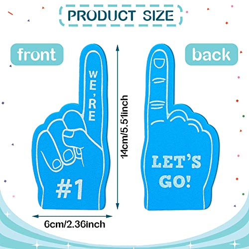 Sinmoe 100 Pieces Mini Foam Finger Football Party Favors 1 Sports Fan Foam Finger Football Party Supply Basketball Baseball Soccer Sporting Events SuppliesMulticolor - Image 5