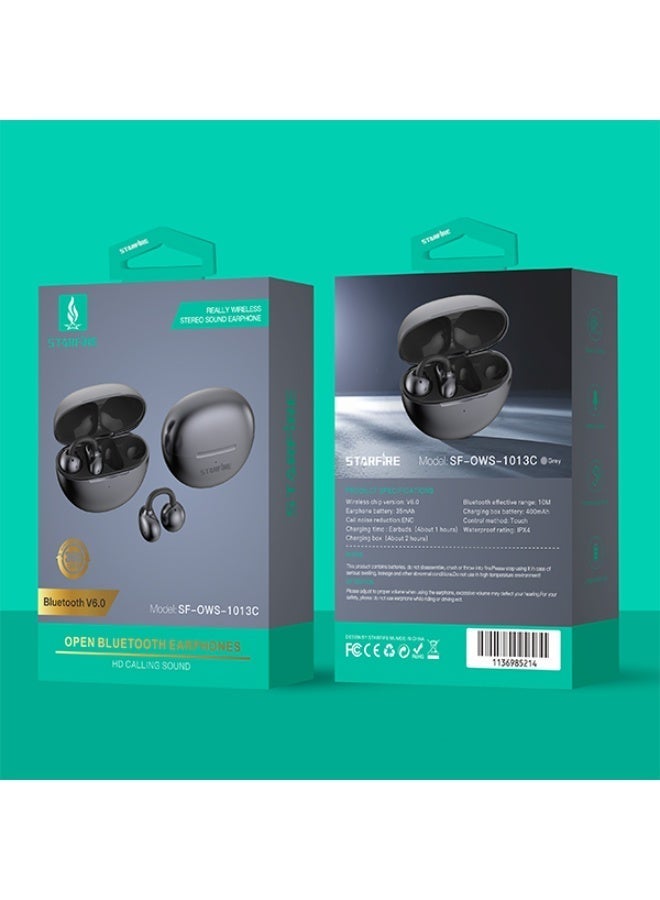 Starfire Bluetooth V6.0 Open Earbuds with Ear Hook, Touch Control, ENC Noise Reduction, Stereo Sound, IPX4 Sweatproof, 400mAh Charging Case - Image 4