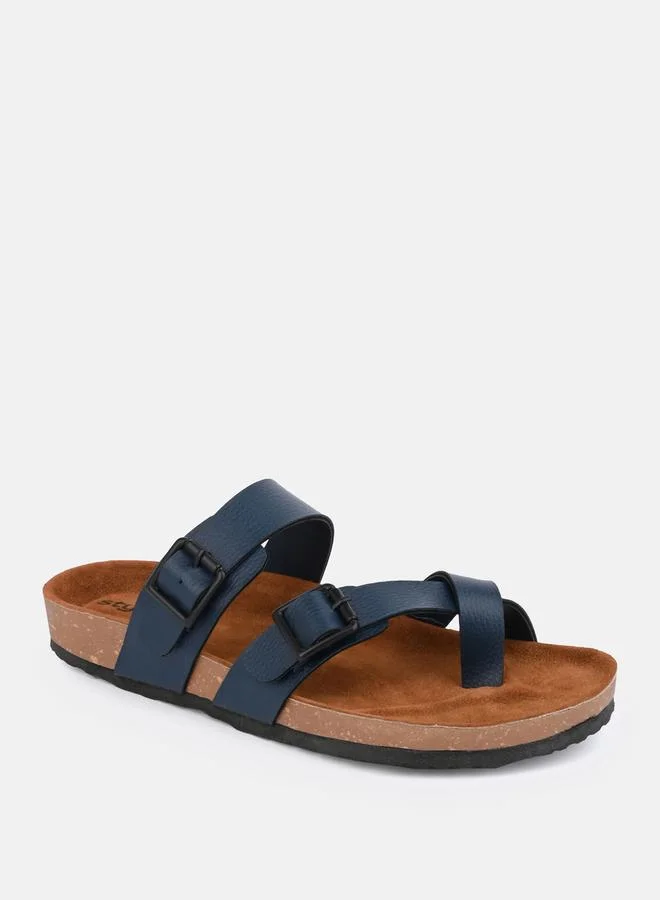 Styli Toe Loop Buckle Double Strap Casual Sandal