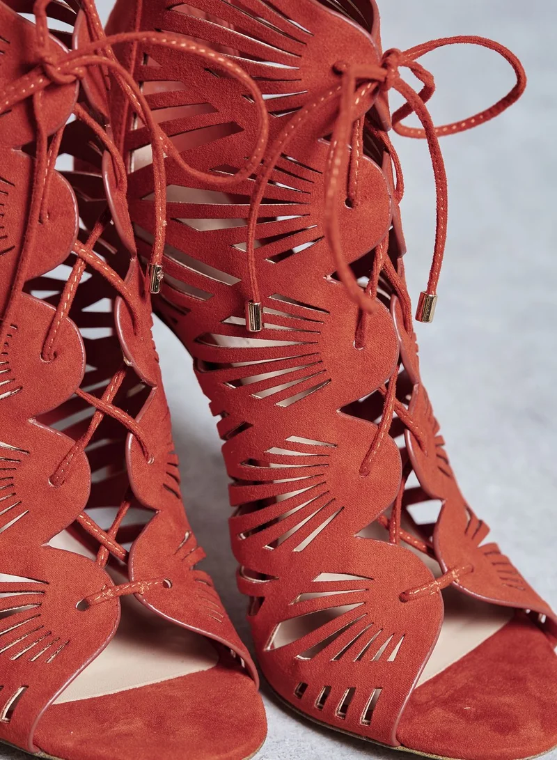 ALDO Lassie Lace Up Peep Toe Sandals