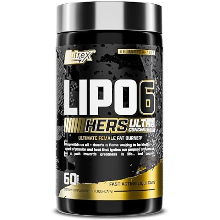 Nutrex Research Lipo-6 Black Hers Ultra Concentrate | Weight Loss Pills for Women | Fat Burner, Appetite Suppressant, Metabolism Booster for Weight Loss + Hair, Skin, & Nails Support | 60 Diet Pills - Image 1
