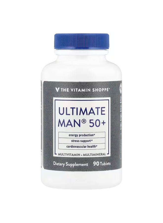 ذا فيتامين شوب متجر الفيتامينات، ألتيميت مان® 50+، متعدد الفيتامينات والمعادن، 90 قرصًا