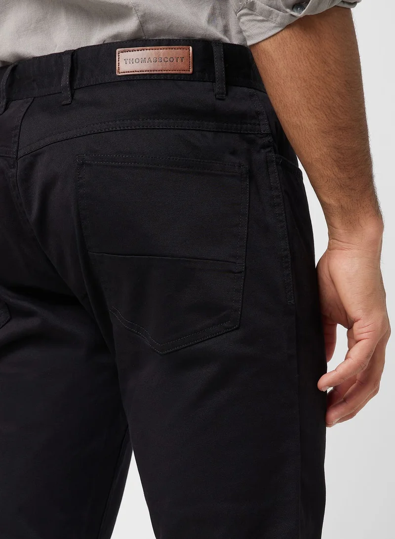 توماس سكوت Thomas Scott Men Classic Easy Wash Mid-Rise Chinos