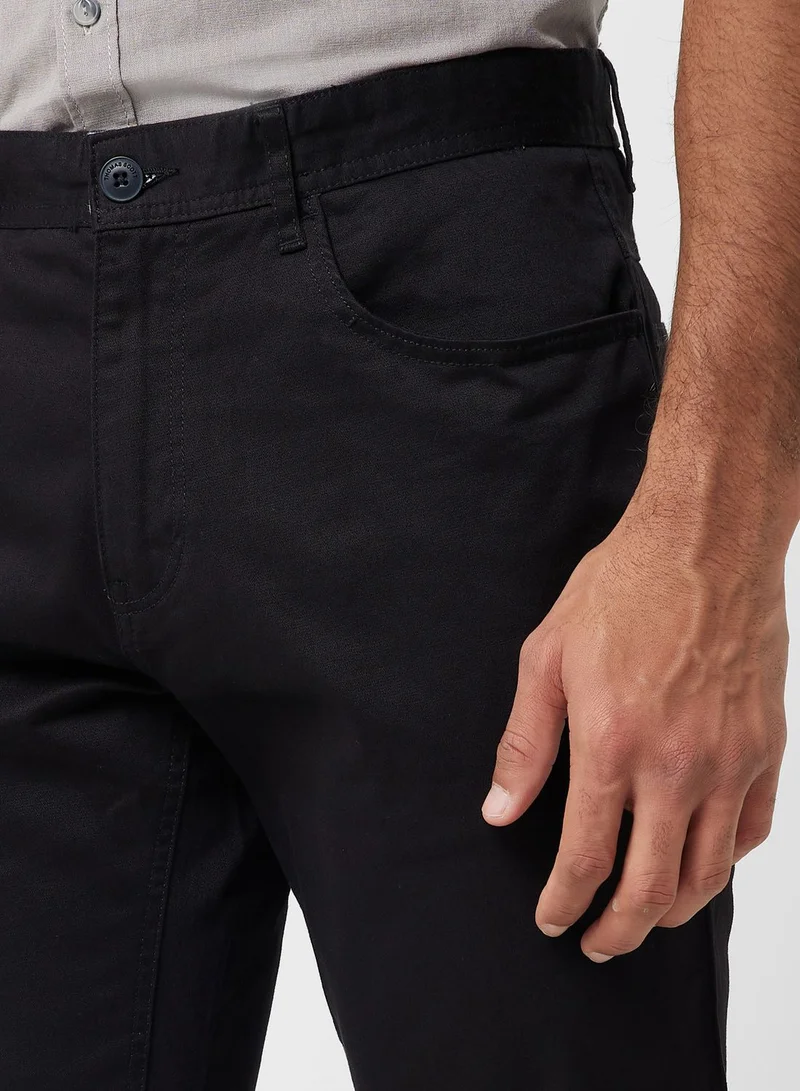 توماس سكوت Thomas Scott Men Classic Easy Wash Mid-Rise Chinos