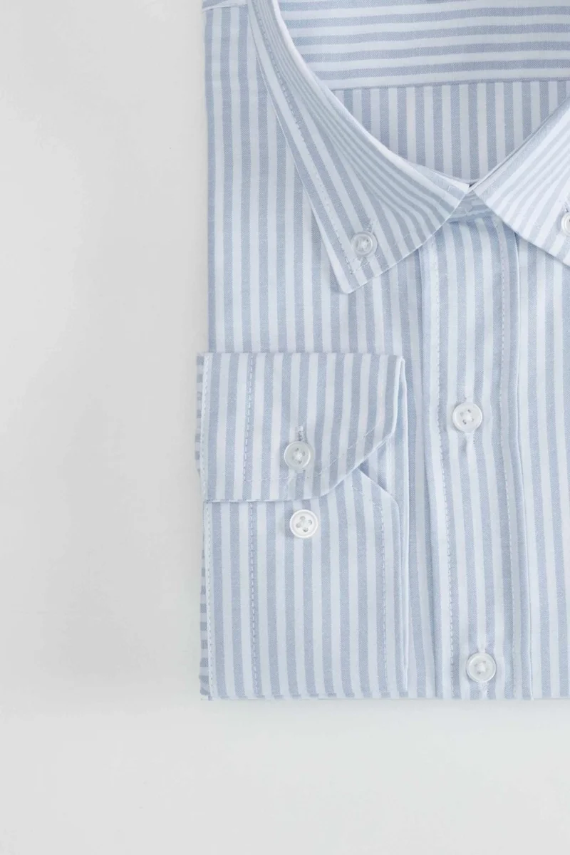 تودورس Oversized Plus Size Striped Men's Shirt