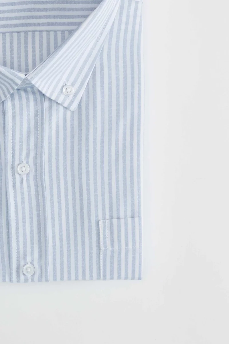تودورس Oversized Plus Size Striped Men's Shirt