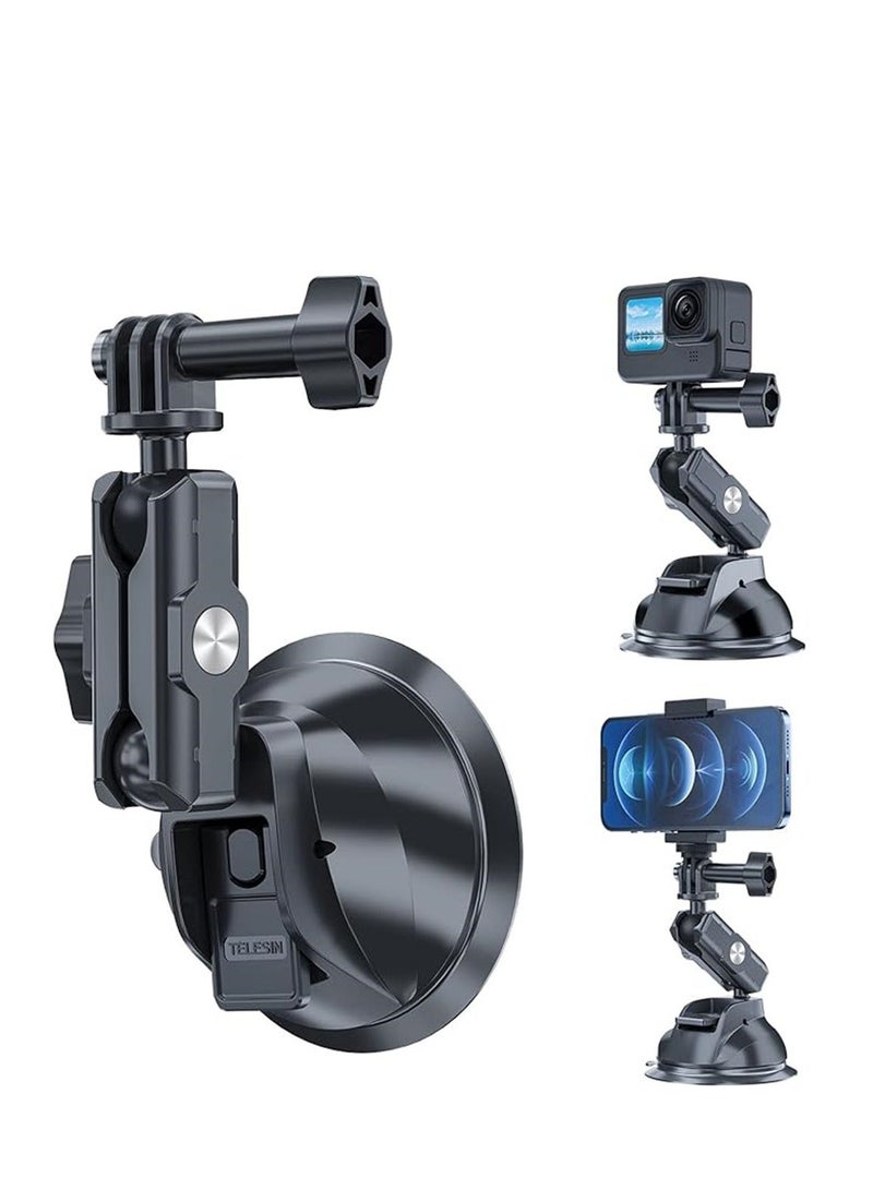 Car Suction Cup Mount for GoPro, Insta 360 Phones, Windshield Window Dashboard Holder Boats Vehicle Attach for Go Pro Max Mini Hero 11 10 9 8 7 6 5 Insta 360 X2 X3 DJI Action 2 3 Accessories - Image 1
