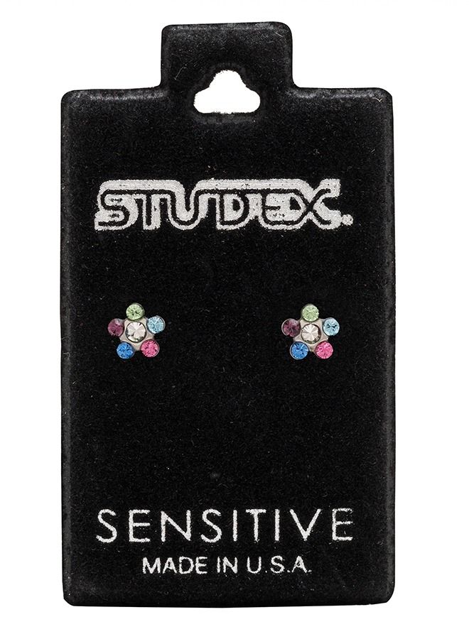 Studex Daisy Rainbow Allergy-Free Stainless Steel Ear Studs - Image 5