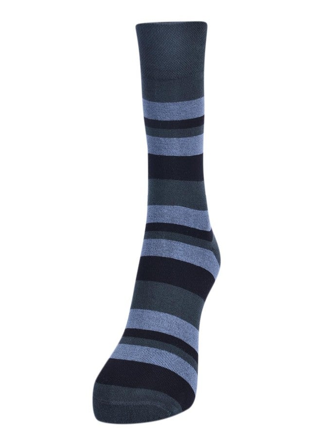 Dollar Strip Patterned Socks Formal Mid Calf/Crew Length Business Socks Made with Cotton & Spandex - Combo Pack of 3 - Image 4