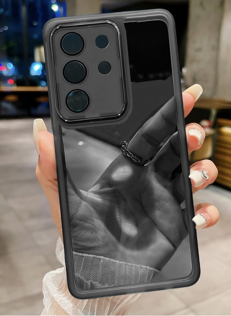 Wtech itel Super 26 Ultra 4G 2025 Soft Transparent TPU Camera Lens Protection Silicone Ultra Thin Phone Stylish Electroplated Camera Border Back Case Cover - Black - Image 2