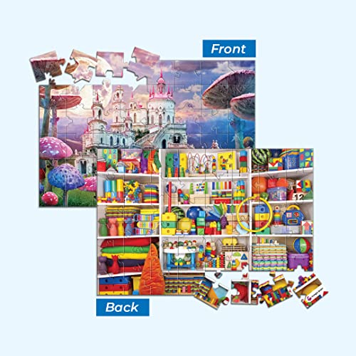 Hungry Brain The Missing Piece Educational Fun Jigsaw Puzzle for Kids 18 Months+ | Logical and Analytical Thinking of Kids with 5 Unique Puzzles | 9 to 48 Pieces of 5 Double Sided Puzzle Board Games - Image 2
