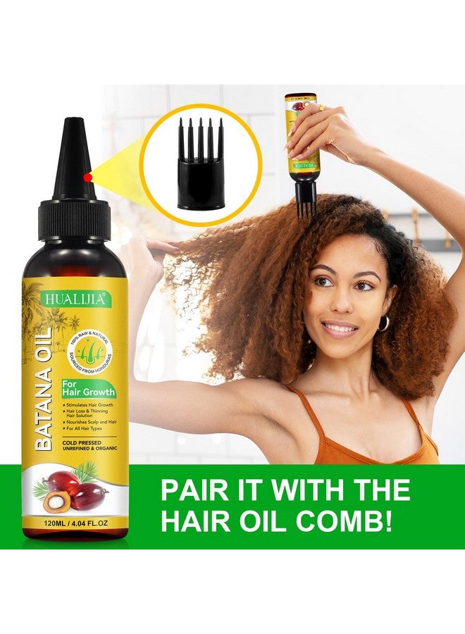 HUALIJIA Raw Batana Oil From Honduras For Hair Growth And Repair (4.04 Fl Oz), Organic, Prevents Loss, Revives Damaged Hair For All Types - Image 3