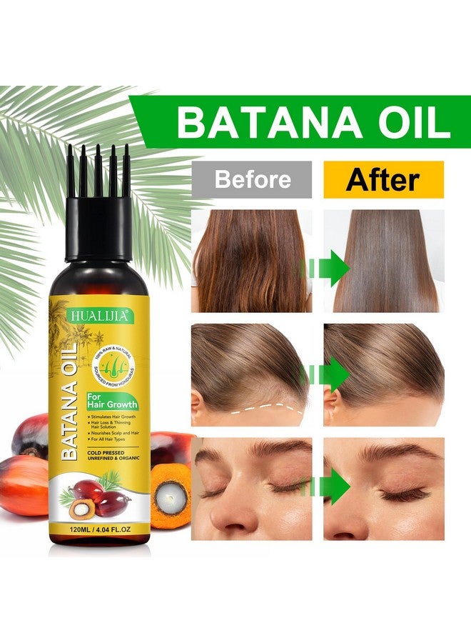 HUALIJIA Raw Batana Oil From Honduras For Hair Growth And Repair (4.04 Fl Oz), Organic, Prevents Loss, Revives Damaged Hair For All Types - Image 4