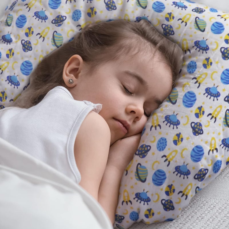 KRADYL KROFT Toddler Pillow with 100 Cotton Removable Cover 20 X 15 Inches Children Pillows Baby Pillows Satellite - Image 2