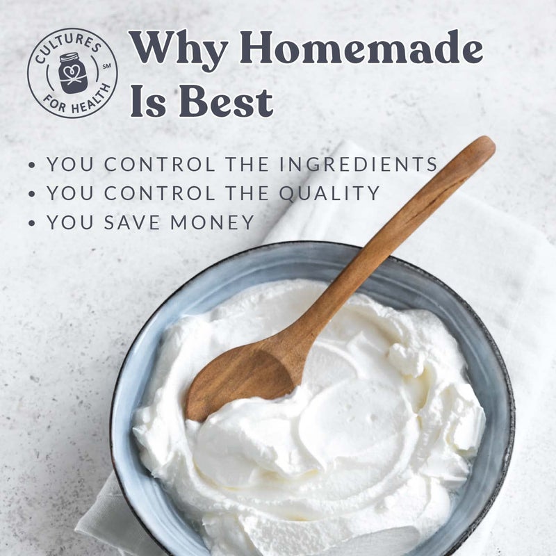 Cultures for Health Vegan Yogurt Starter Kit | 7 Piece DIY Kit Includes 4 Packets Dairy Free Yogurt Culture, Pectin Powder, Cooking Thermometer, & Cotton Nut Milk Bag | Make Yogurt w/Plant Based Milk - Image 5